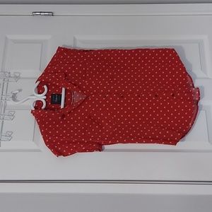 Jachs Girlfriend Neq York cap sleeve button down blouse